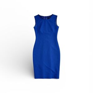 Hugo Boss Elegant Blue Sleeveless Dress